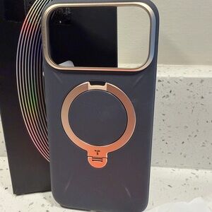 Torras Q3 VegSkin Leather iPhone 17 Pro Max case w/ MagSafe 360° Spin Stand. New